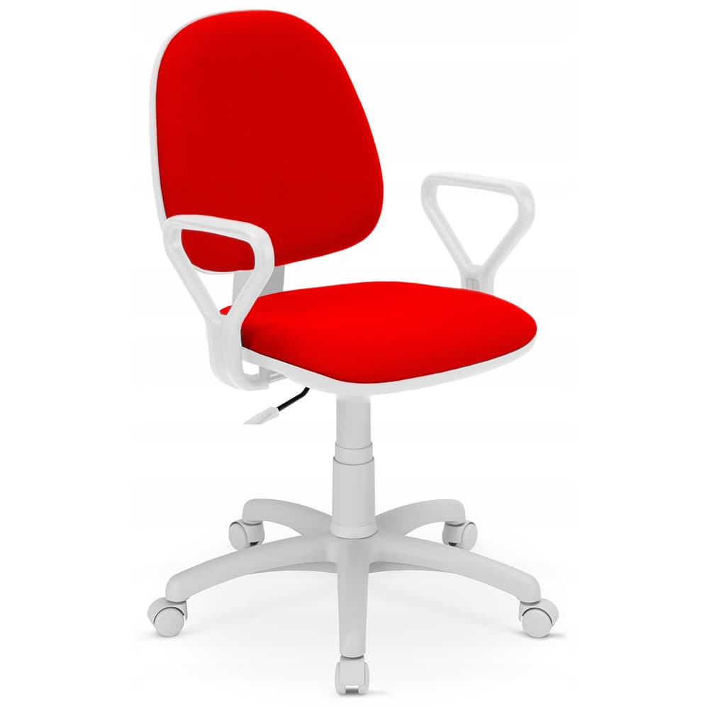 Kancelarijska radna stolica crvena Regal White GTP M-04