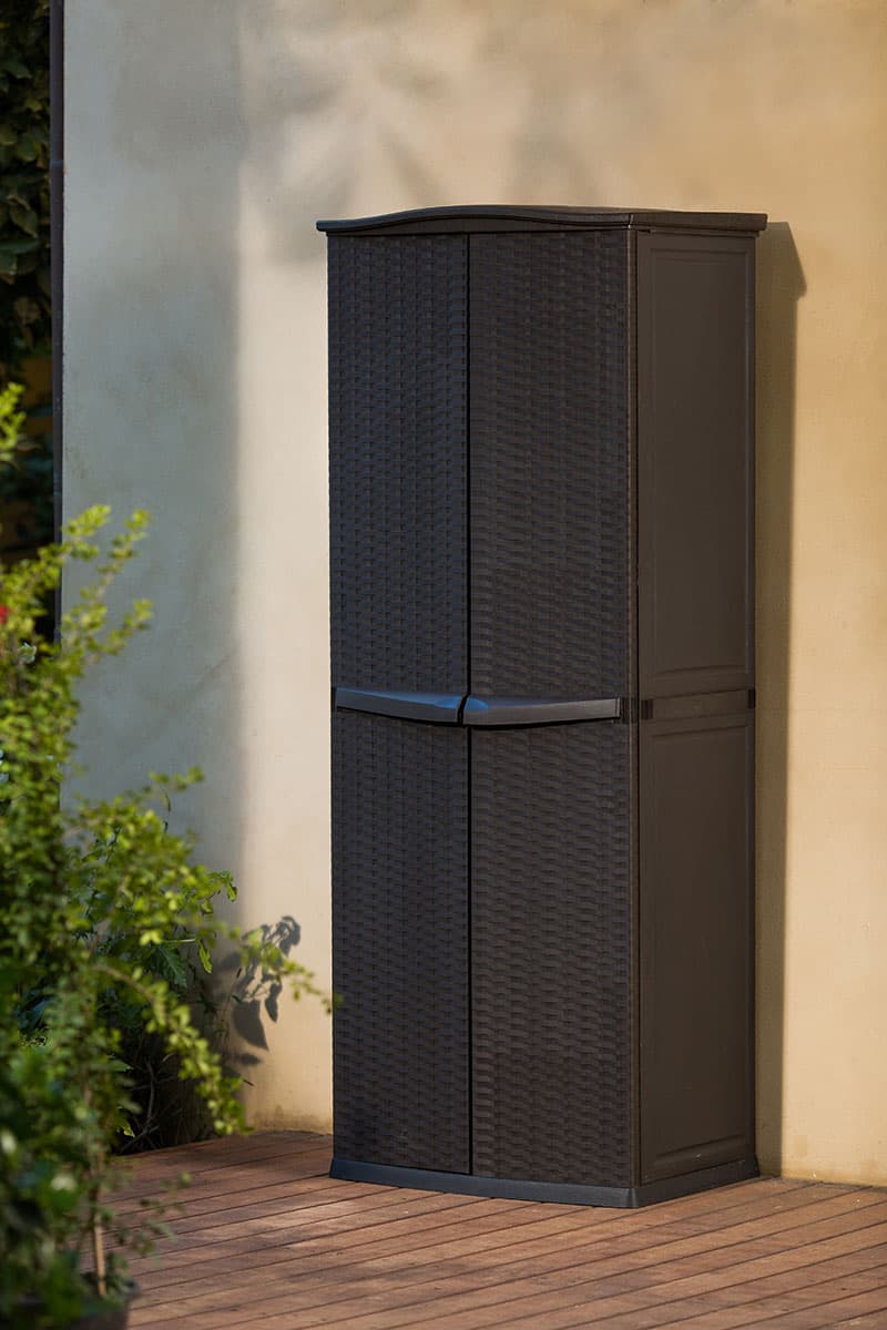 PVC Dvokrilni orman sa policama Keter Rattan Style 231231