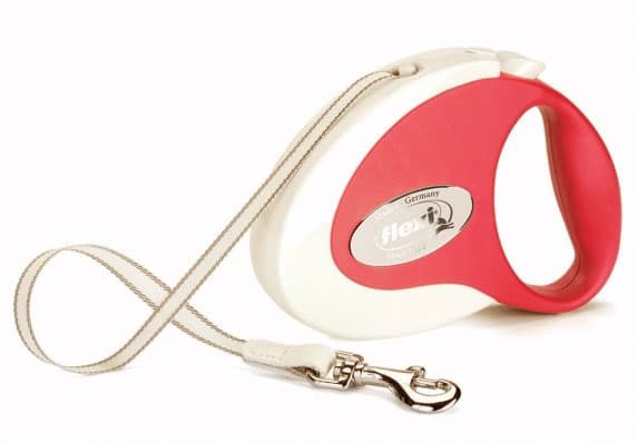 Flexi Povodac za pse Collection M Tape 5m White-Red