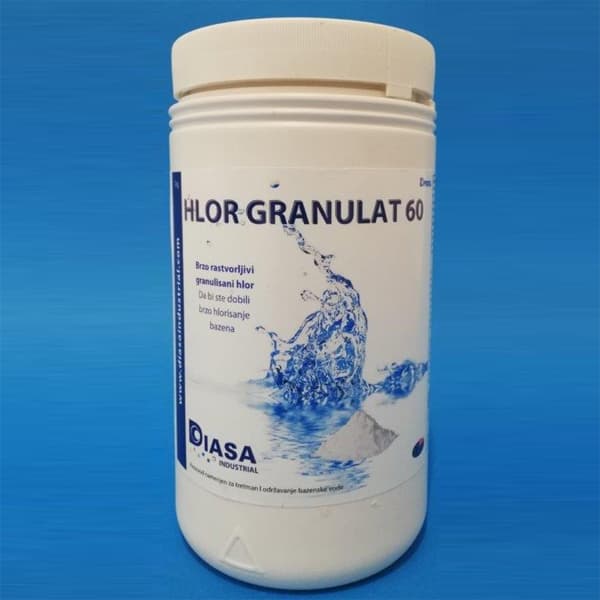 Hlor granulat 60 Sredstvo za dezinfekciju vode u bazenima 5kg