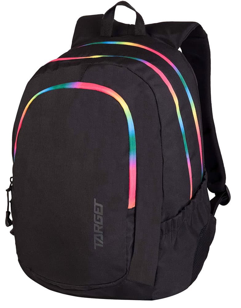 TARGET 3 ZIP Duel - Ranac za školu BLACK Rainbow 26642