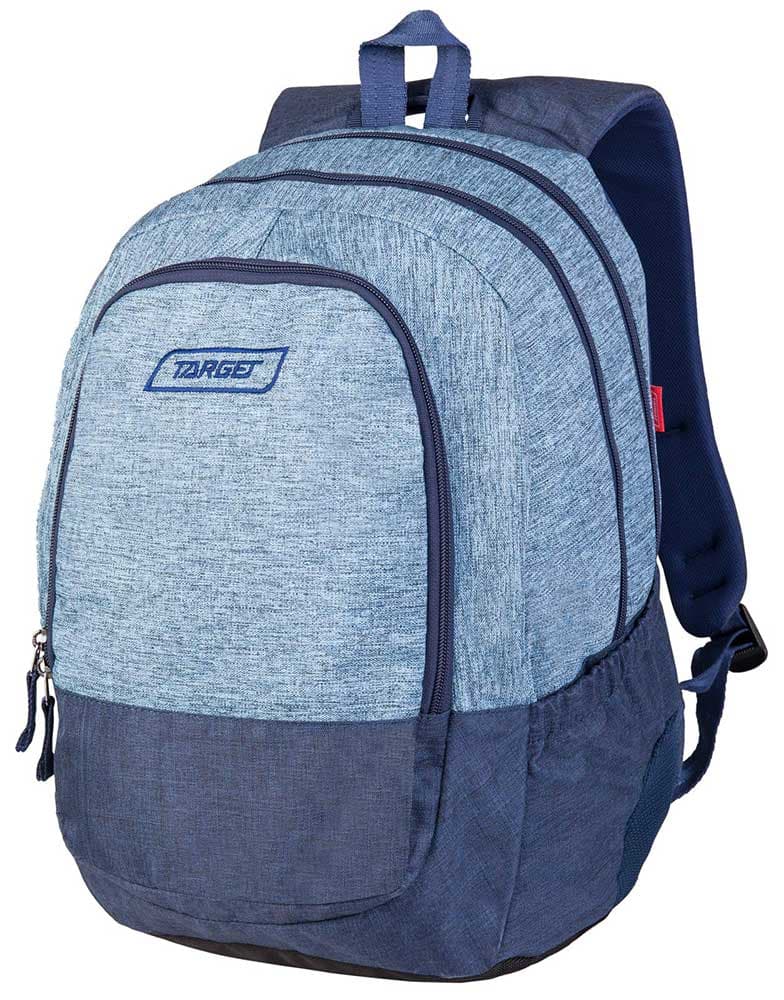 TARGET 3 ZIP Duel - Ranac za školu BLUE Melange 26644