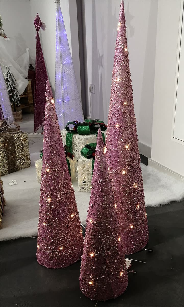 LED Svetleća Kupa Pearl Cone Visina 50 cm Roze