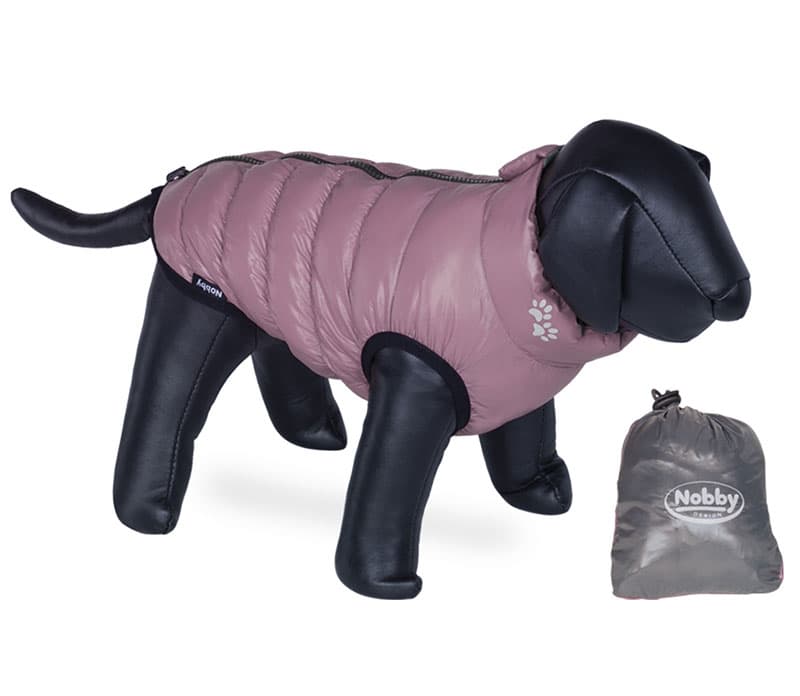 Nobby Jakna za pse Light sa dva lica roze-siva 44cm 64134