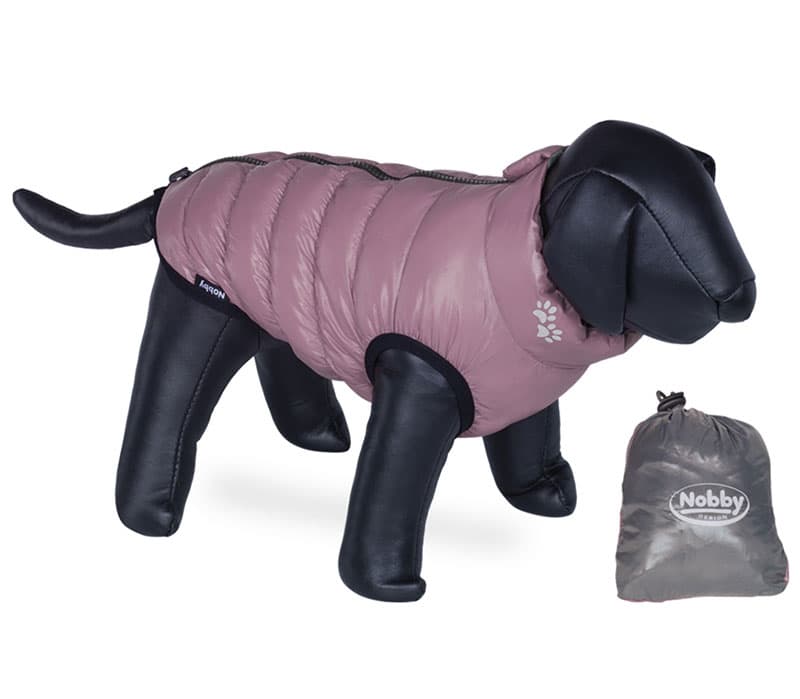 Nobby Jakna za pse Light sa dva lica roze-siva 29cm 66610