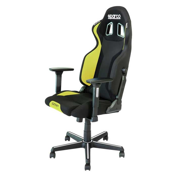Gejmerska stolica Sparco Grip Crno-žuta 00989NRGI