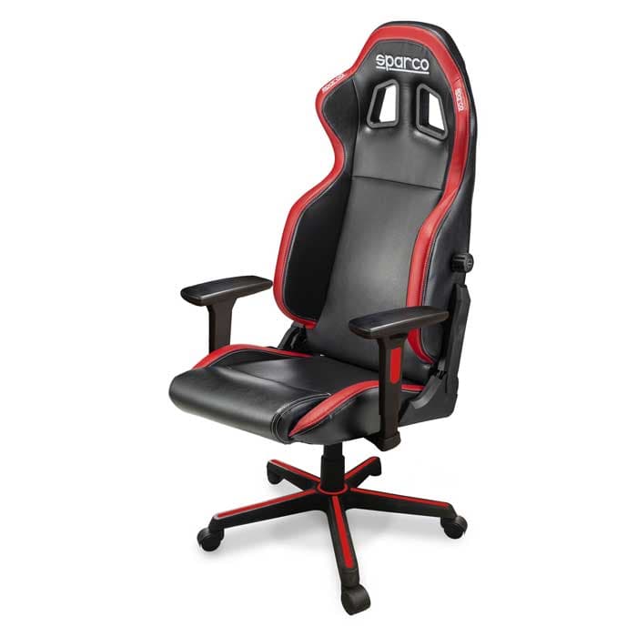 Gejmerska stolica Sparco Icon Crno-crvena 00998NRRS