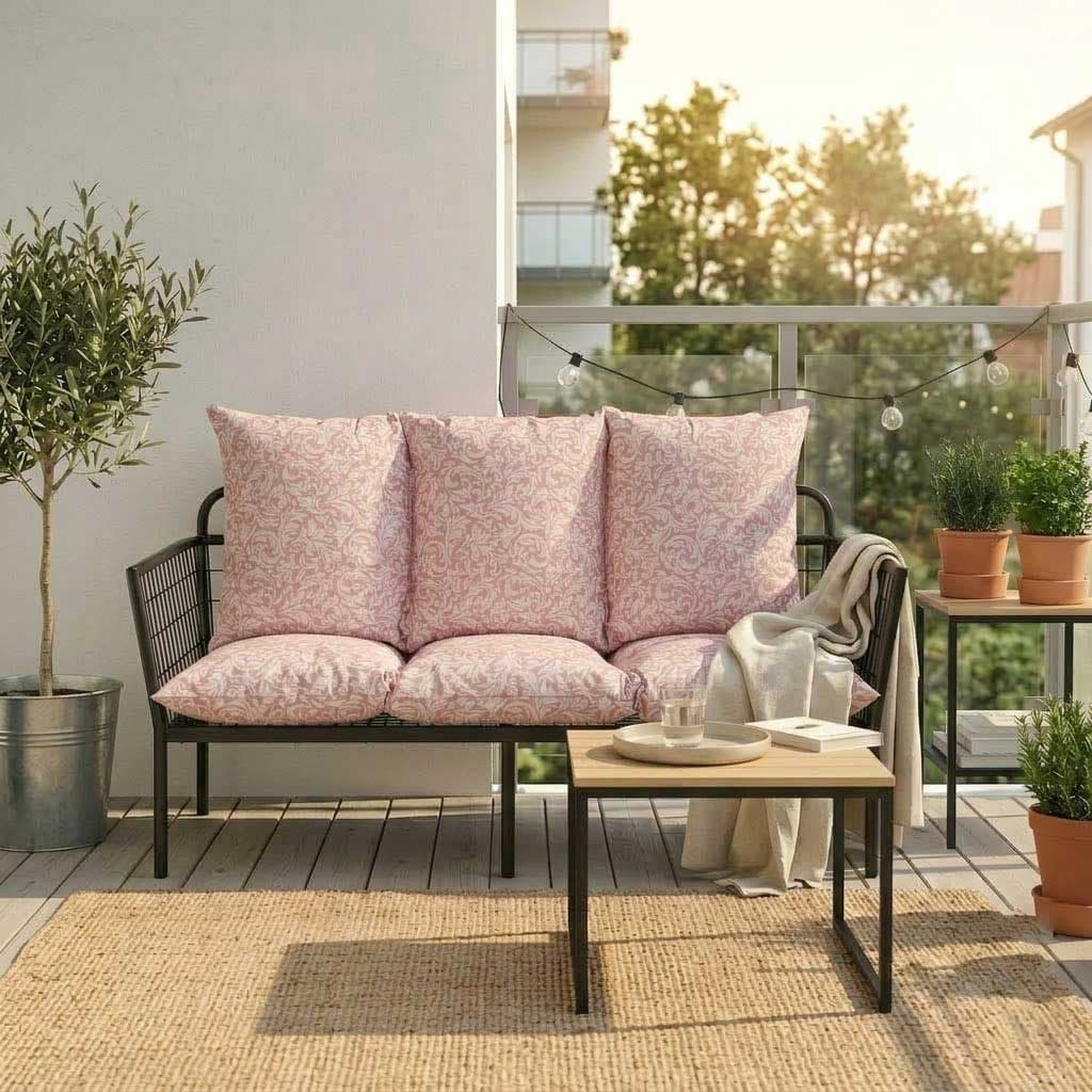 Jastuk Za Baštensku Ljuljašku 100 x 50 x 50 cm ORNAMENT Roze