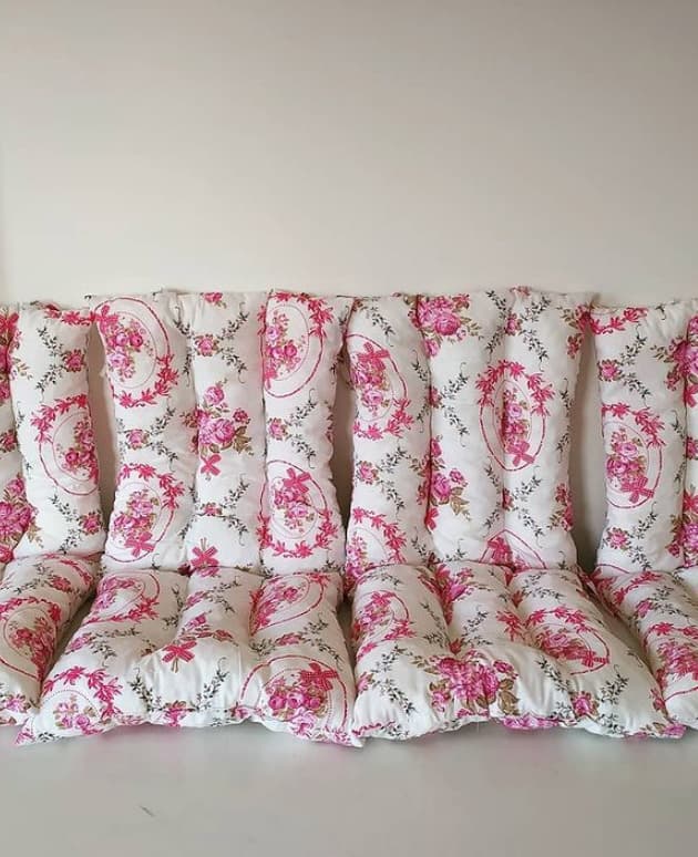 Jastuk Za Stolicu Sa Naslonom 1 kom. 50 x 100 cm FLOURISH Pink
