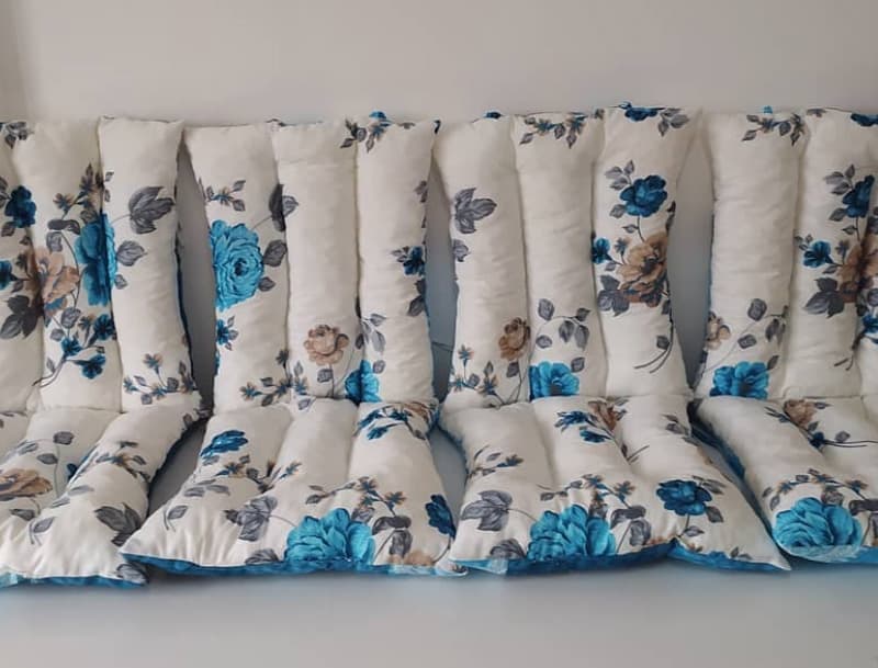 Jastuk Za Stolicu Sa Naslonom 1 kom. 60 x 120 cm BLUE FLOWERS