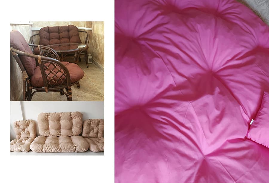 Jastuci za bambus ratan garnituru Bahama PINK