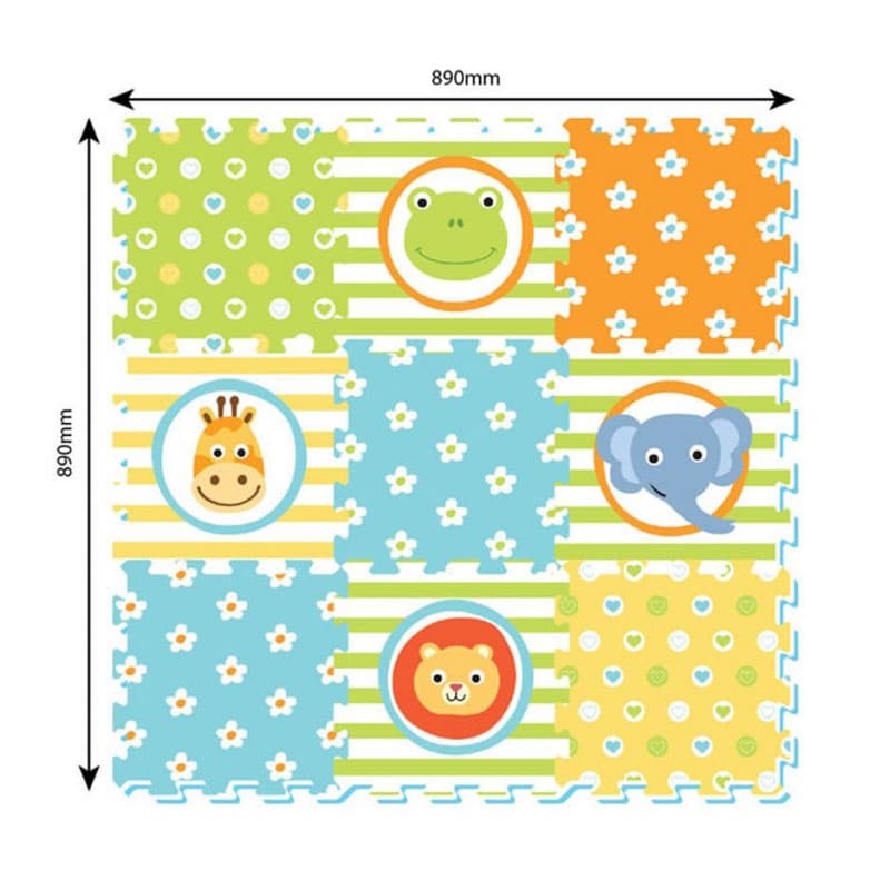 Podne puzzle za bebe Životinjice 31x31cm 9 komada