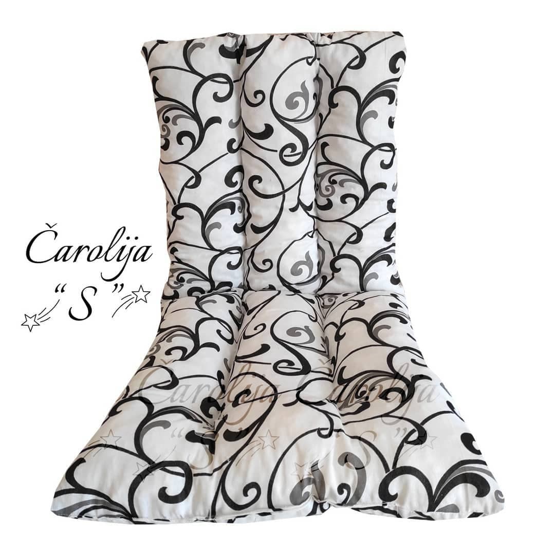 Jastuk Za Stolicu Sa Naslonom 1 kom. 50 x 100 cm White Ornament
