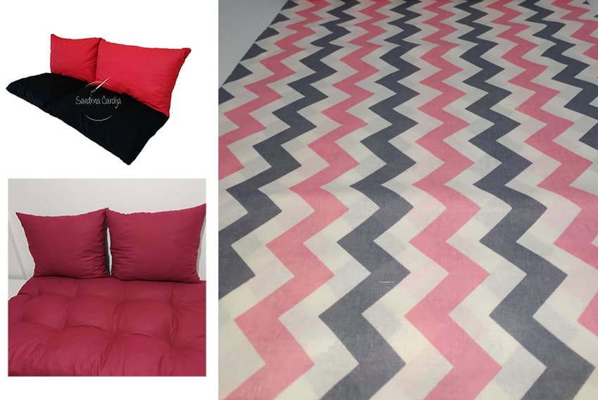 Jastuci za garniture od paleta - 100 x 50 x 50 cm - Cik Cak Red