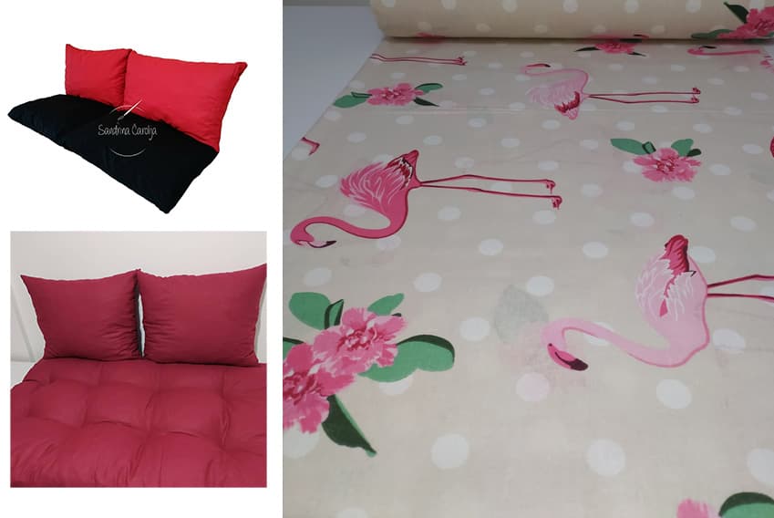 Jastuci za garniture od paleta - 160 x 50 x 50 cm - Flamingo