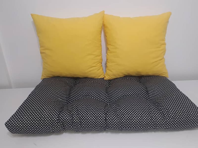 Jastuci za garniture od paleta 160 x 50 x 50 cm Dots - Žuta