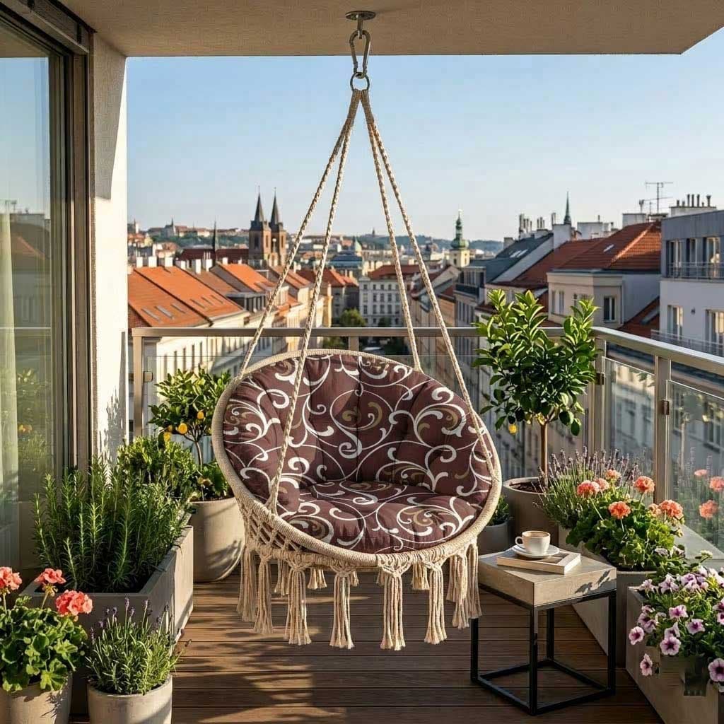 Jastuci za Makrame ljuljašku Brown Ornament