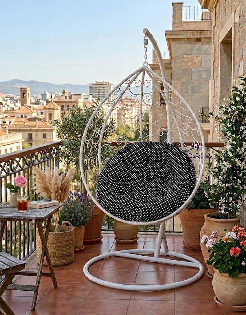 Jastuk Za Gnezdo Baštensku Ljuljašku 140 cm Polka Dots
