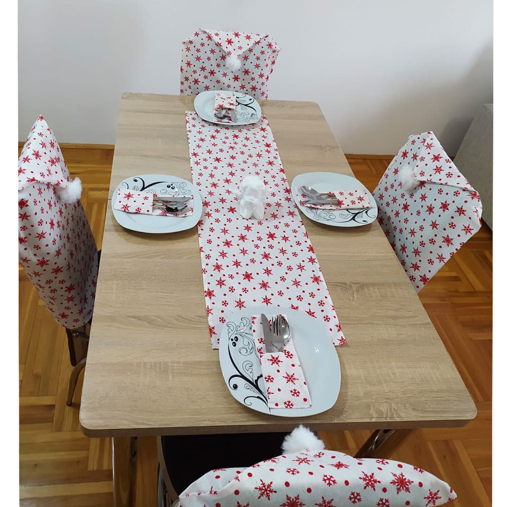 Trpezarijski dekorativni set Red Alaska za 8 osoba