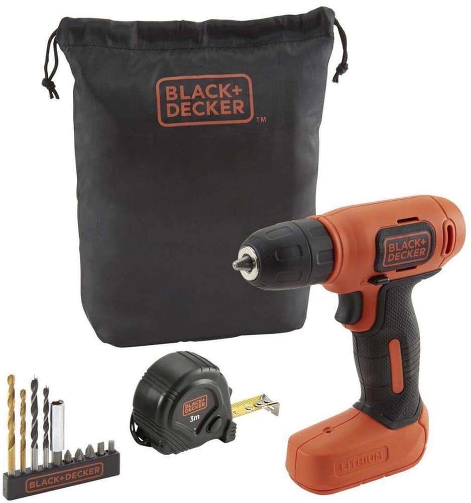 Black+Decker Akumulatorska bušilica-odvijač BDCD8GPA + set od 10 delova