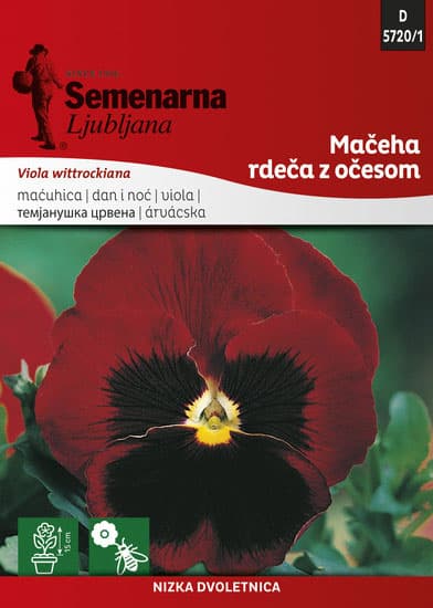 Cveće Dan i noć - crveni sa okom - Viola wittrockiana 5720/1