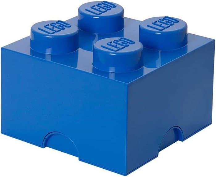Kutija sa poklopcem LEGO® Kocka 4 25x25x18cm plava 4003