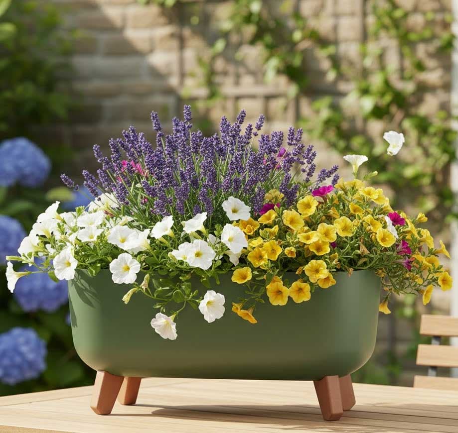 Elegantna žardinjera sa nogarima Prosperplast Gracia Olive Green 40cm
