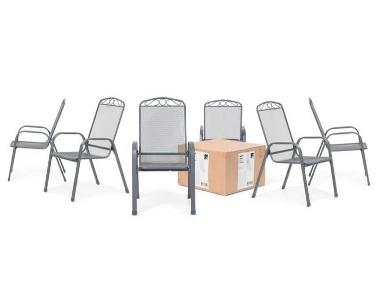 Metalne baštenske stolice Set 6kom.