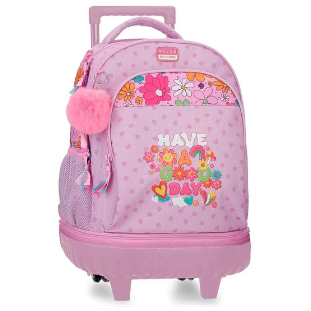 Ranac za školu 43cm sa točkićima Movom Have A Good Day purple 32429