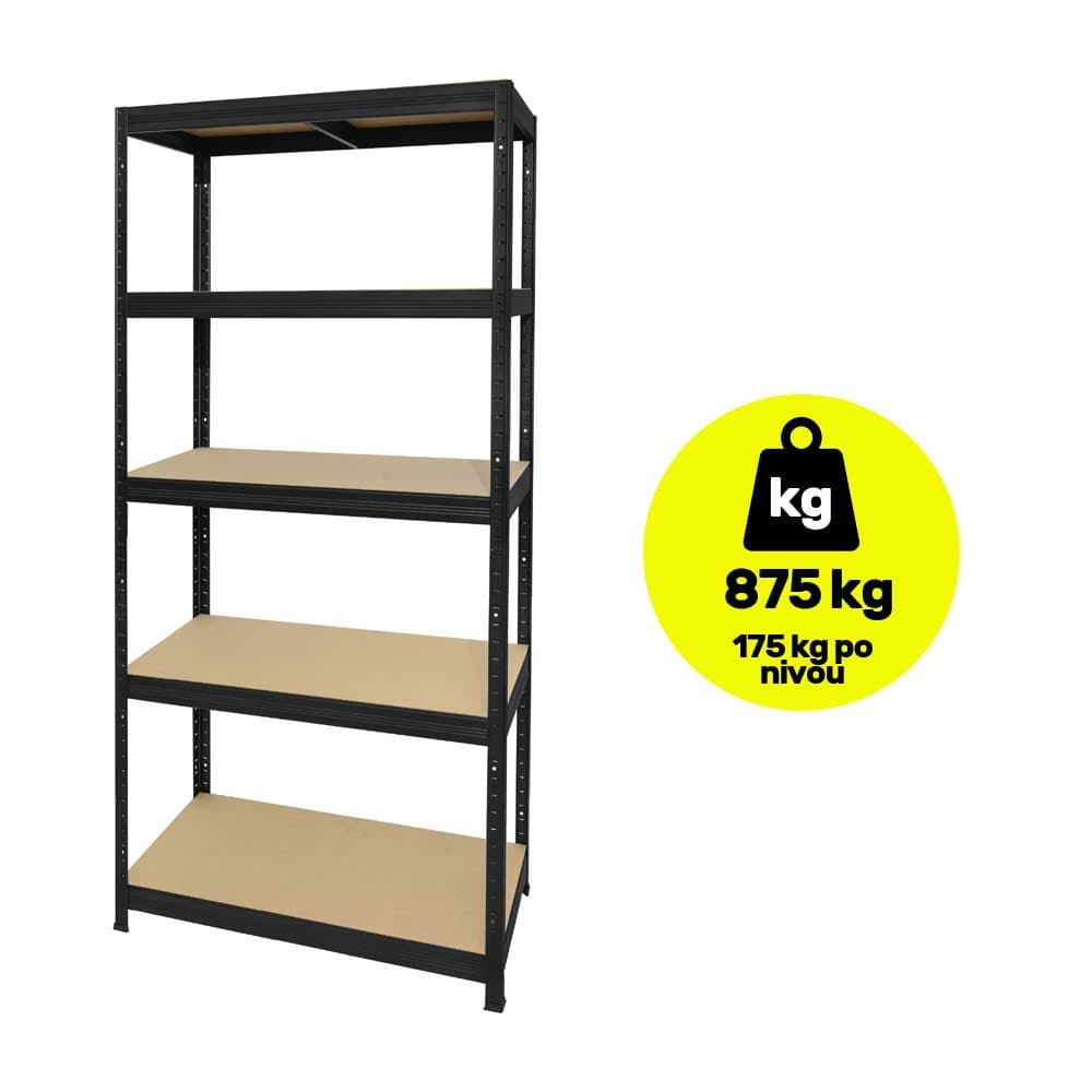 Visoka metalna polica velike nosivosti 213x90x45cm 5x175kg