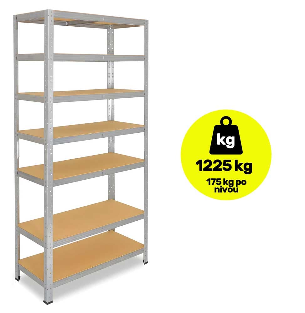 Metalna stalaža velike nosivosti 200x90x40cm 7×175kg