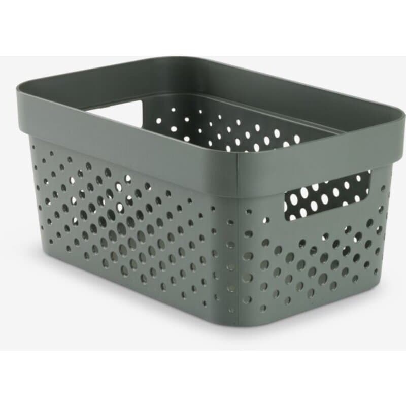 Korpa INFINITY 4,5L plastika tamno zelena sa ručkama