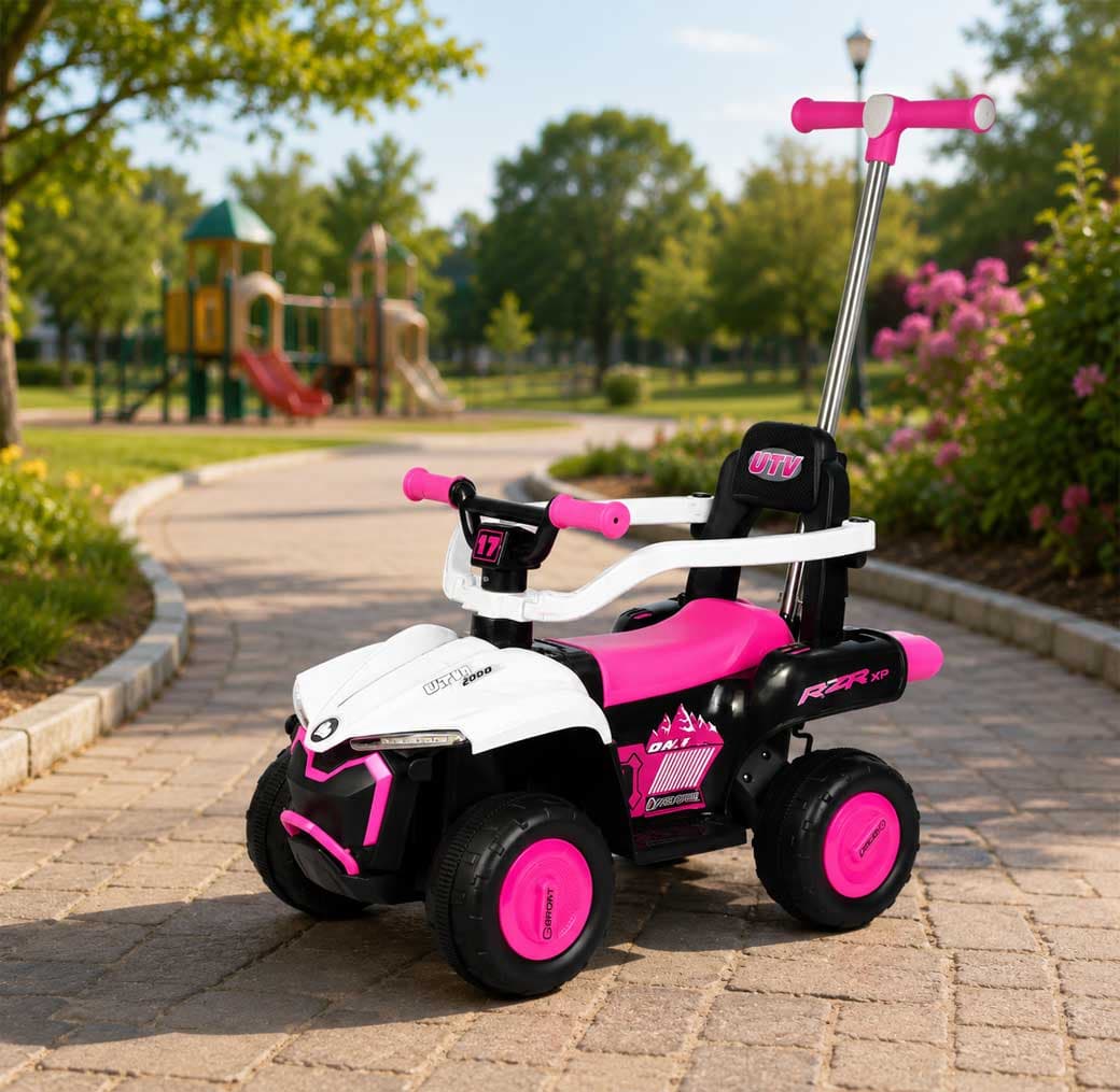 Dečija guralica za prve korake i avanture 477 Pink
