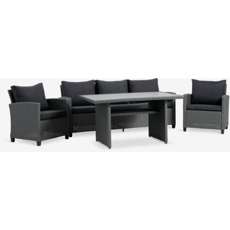 Lounge baštenska garnitura THISE 5os. siva
