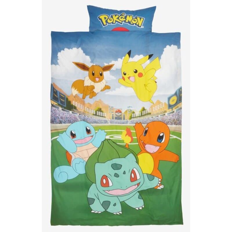 Dečija posteljina POKEMON 140x200 plava Jastučnica i jorganska navlaka