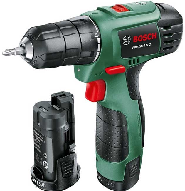 Akumulatorska bušilica odvrtač Bosch PSR 1080 LI-2 sa dva akumulatora 06039A2101