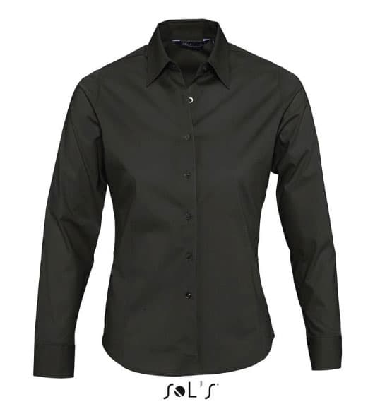 Ženska košulja sa dugim rukavima Sols Eden Black veličina XL 17015