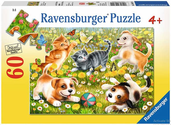 Ravensburger puzzle Dečije puzle - 60 - 1:1 - Životinje - Kučići - Mace - Cats & Dogs 60 delova RA09624