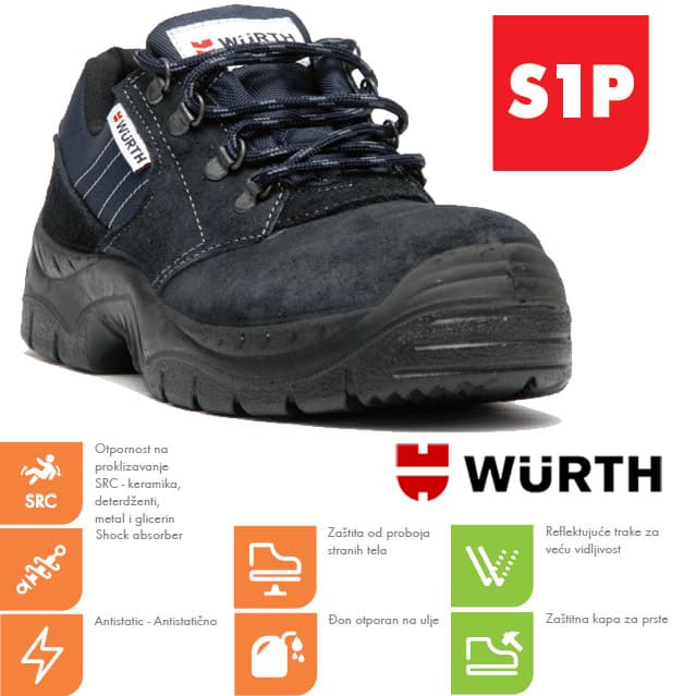 Wurth Bezbednosne cipele Monza S1P plitke vel. 43
