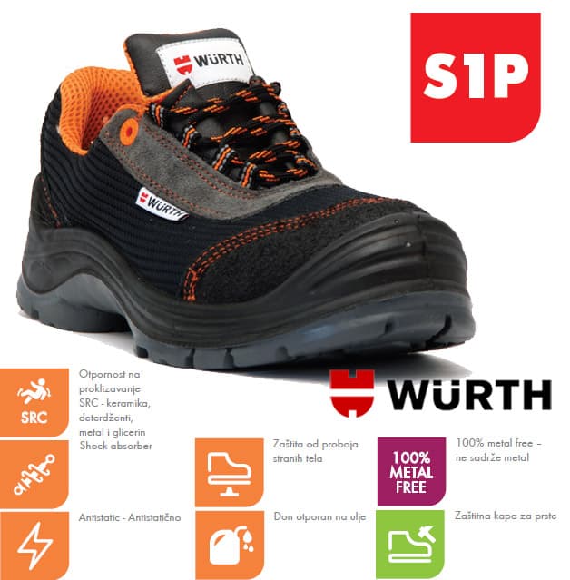 Wurth Bezbednosne cipele Atina S1P plitke vel. 47