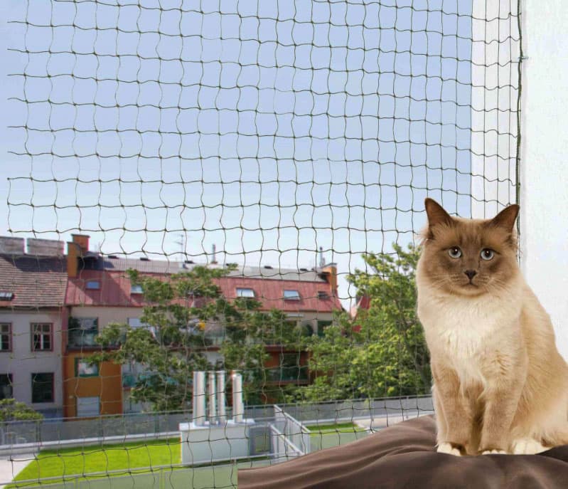 TRIXIE Zaštitna mreža za mačke - ojačana - 3x2m - zelena