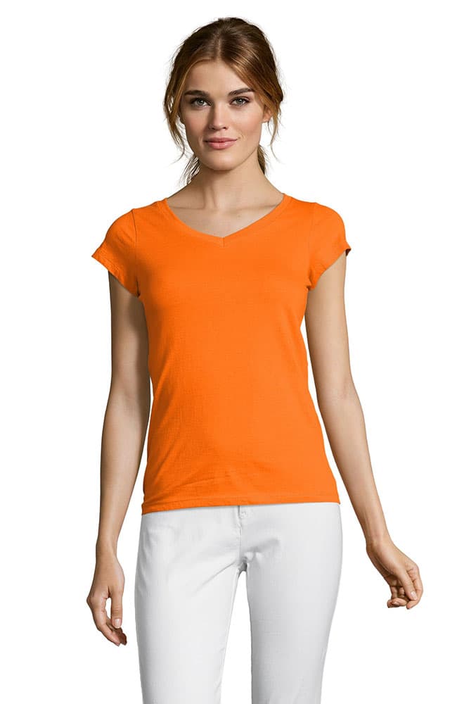 Sols Ženska majica V izrez Moon Orange veličina XXL 11388
