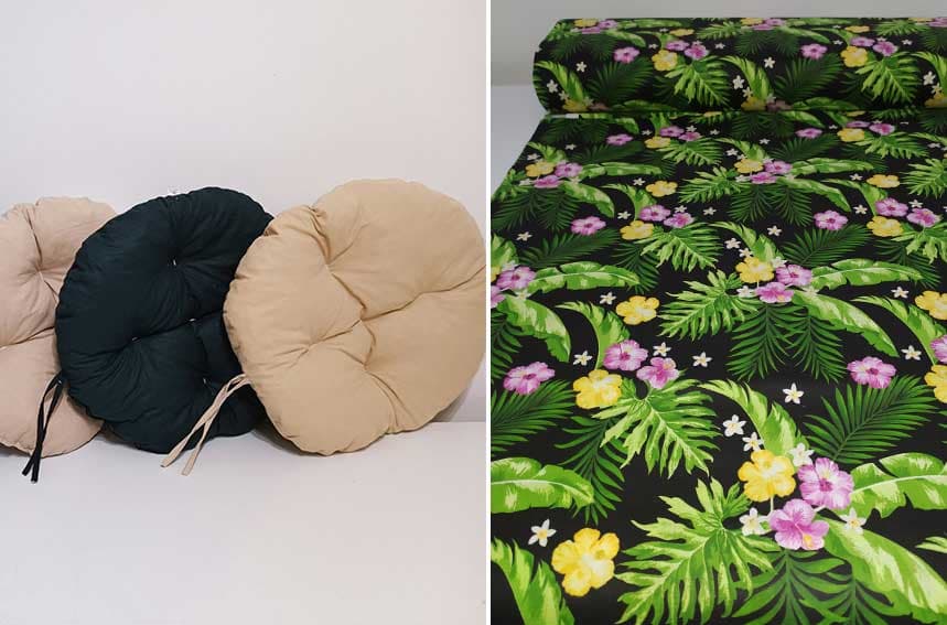 Okrugli jastuk sedalica za stolice 50 cm - Green Flo