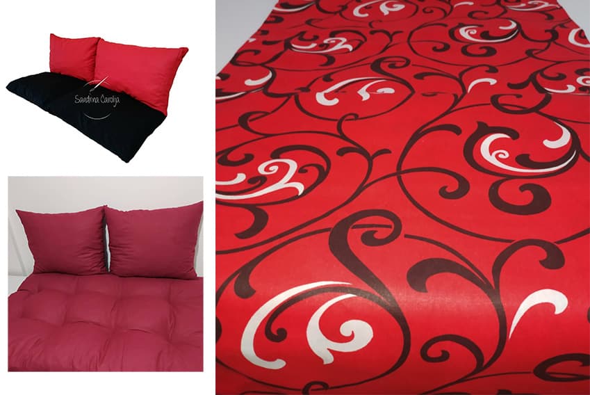 Jastuci za garniture od paleta - 100 x 50 x 50 cm - Red Ornament